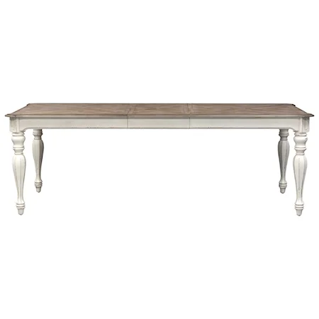 Rectangular Leg Table with Leaf